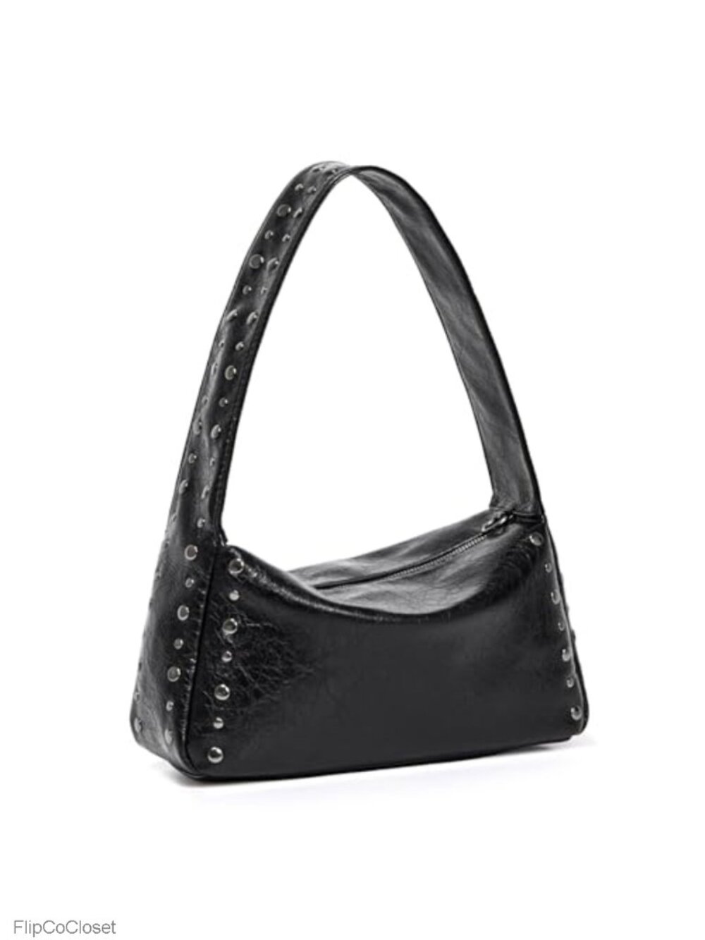 Studded Small Vegan Leather Shoulder Bag Y2K Purse